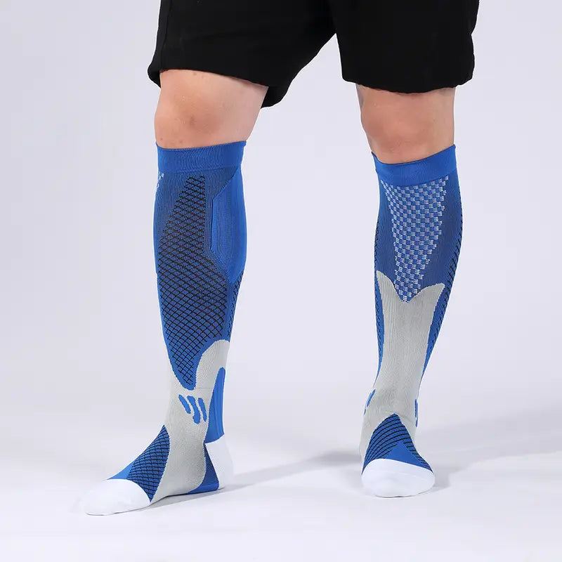 Blue Performance Compression Socks Unisex