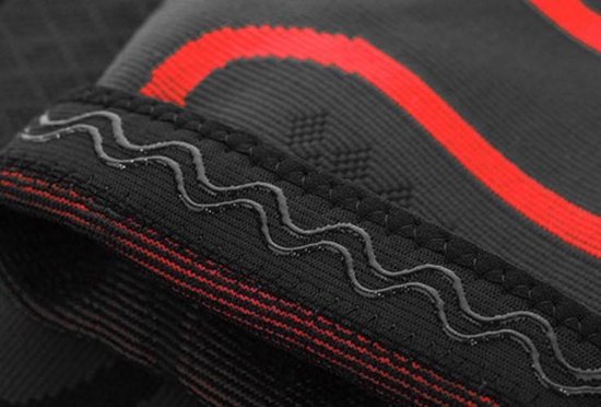 Black & Red Knee Brace Unisex - Anti Slip (Pair)