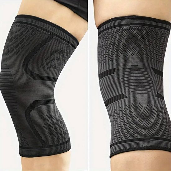 Black & Grey Knee Brace Unisex - Anti Slip (Pair)