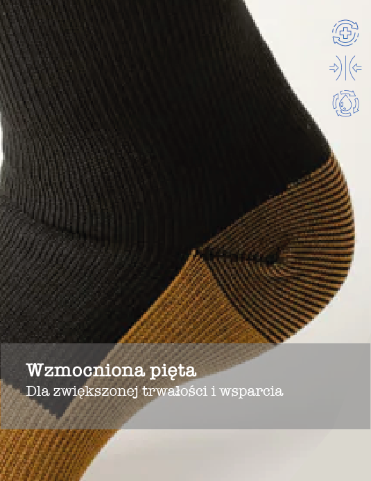 Black & Gold Compression Socks with Copper Infusion Unisex