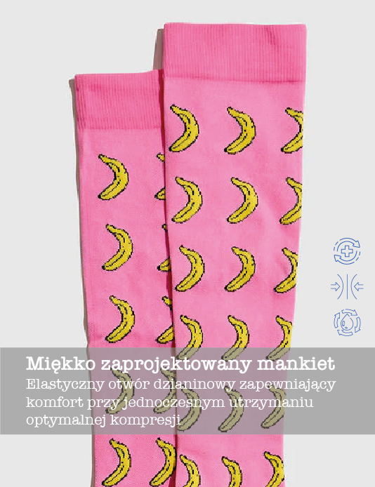 Crazy Pink Banana Compression Socks Unisex
