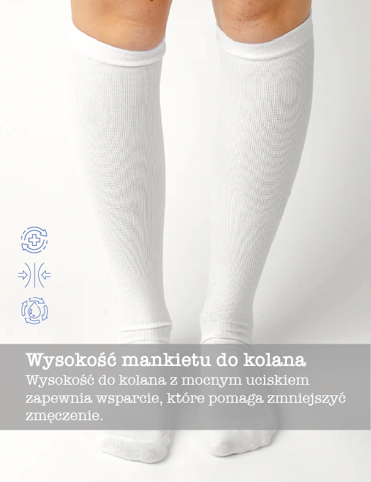 White Medical Compression Socks Unisex