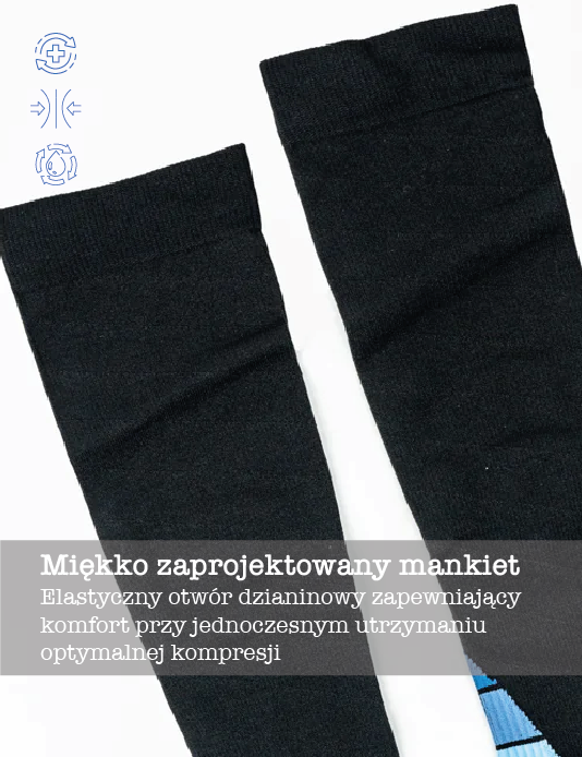 Black/Blue Neo-Vintage Compression Socks Unisex