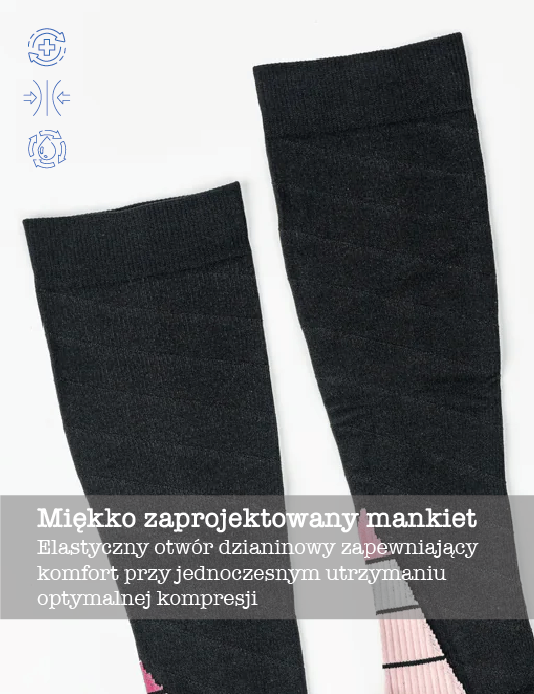 Black/Pink Neo-Vintage Compression Socks Unisex