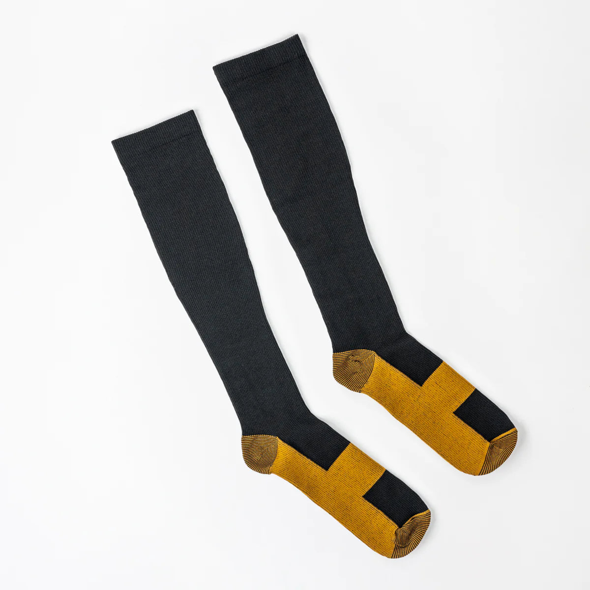 Black & Gold Compression Socks with Copper Infusion Unisex