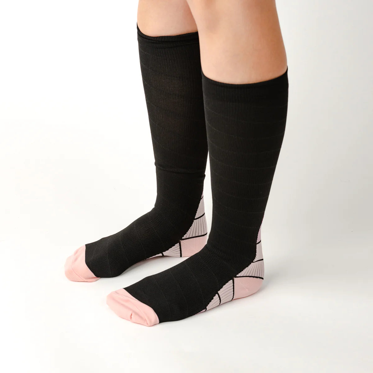 Black/Pink Neo-Vintage Compression Socks Unisex