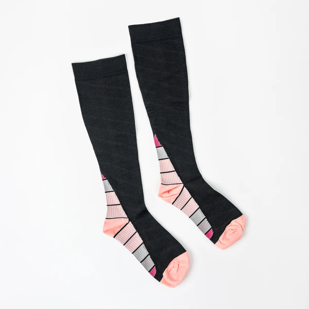 Black/Pink Neo-Vintage Compression Socks Unisex