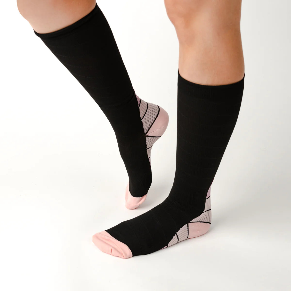 Black/Pink Neo-Vintage Compression Socks Unisex