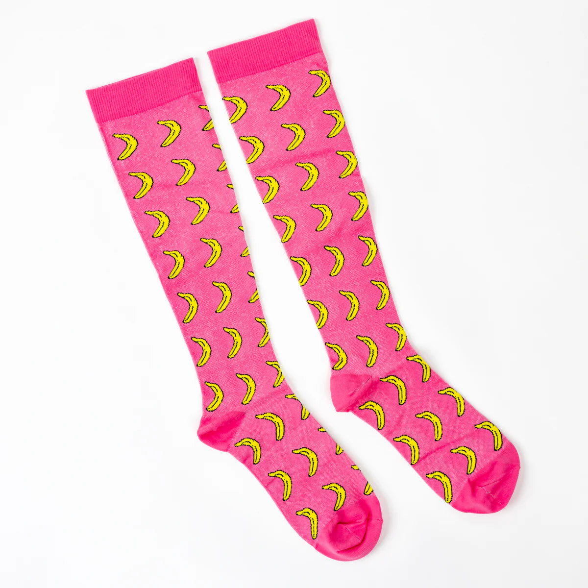 Crazy Pink Banana Compression Socks Unisex