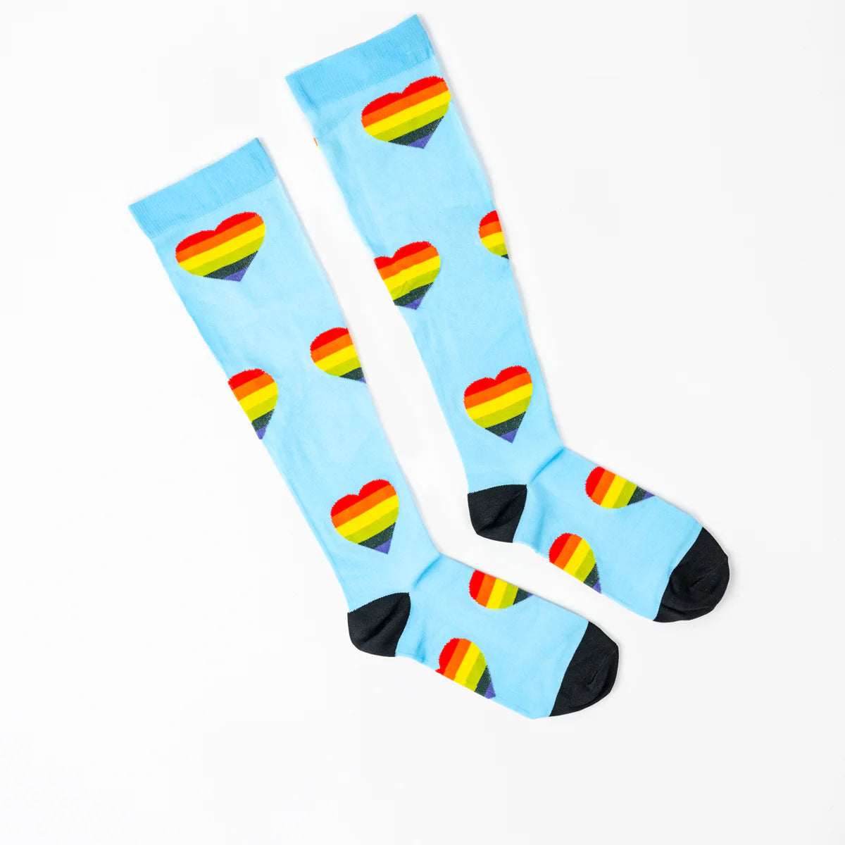 Rainbow Heart Compression Socks Unisex
