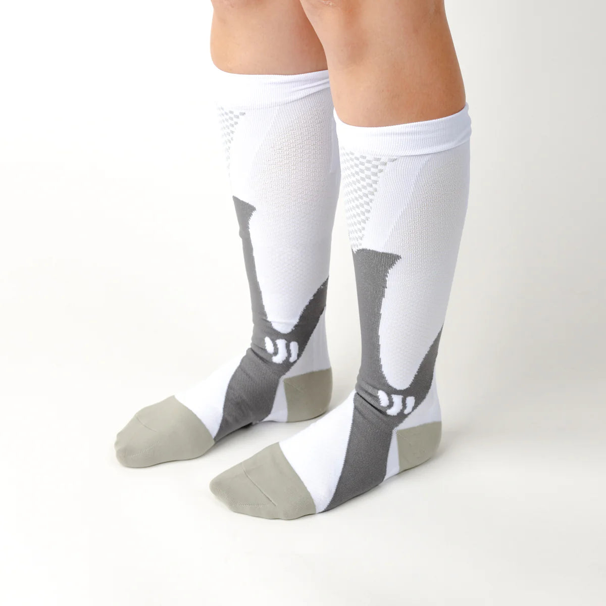 White Performance Compression Socks Unisex