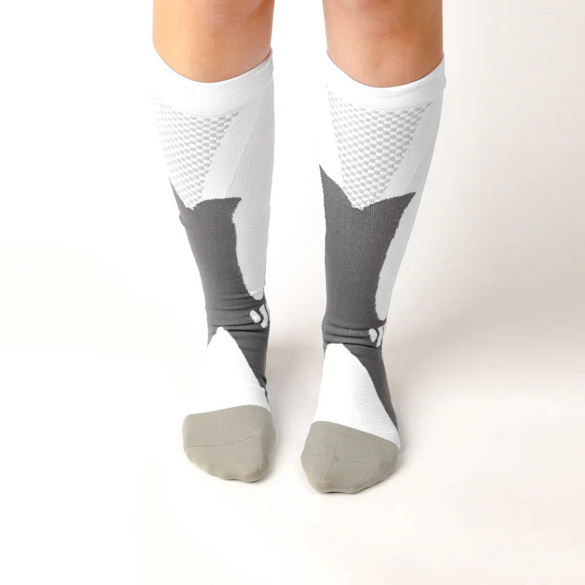 White Performance Compression Socks Unisex