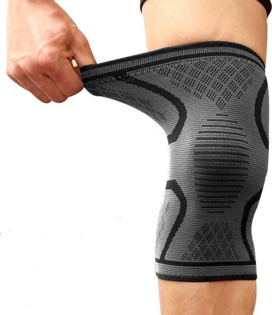 Black & Grey Knee Brace Unisex - Anti Slip (Pair)