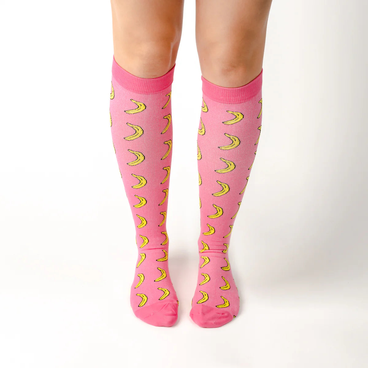 Crazy Pink Banana Compression Socks Unisex