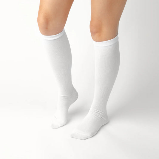White Medical Compression Socks Unisex